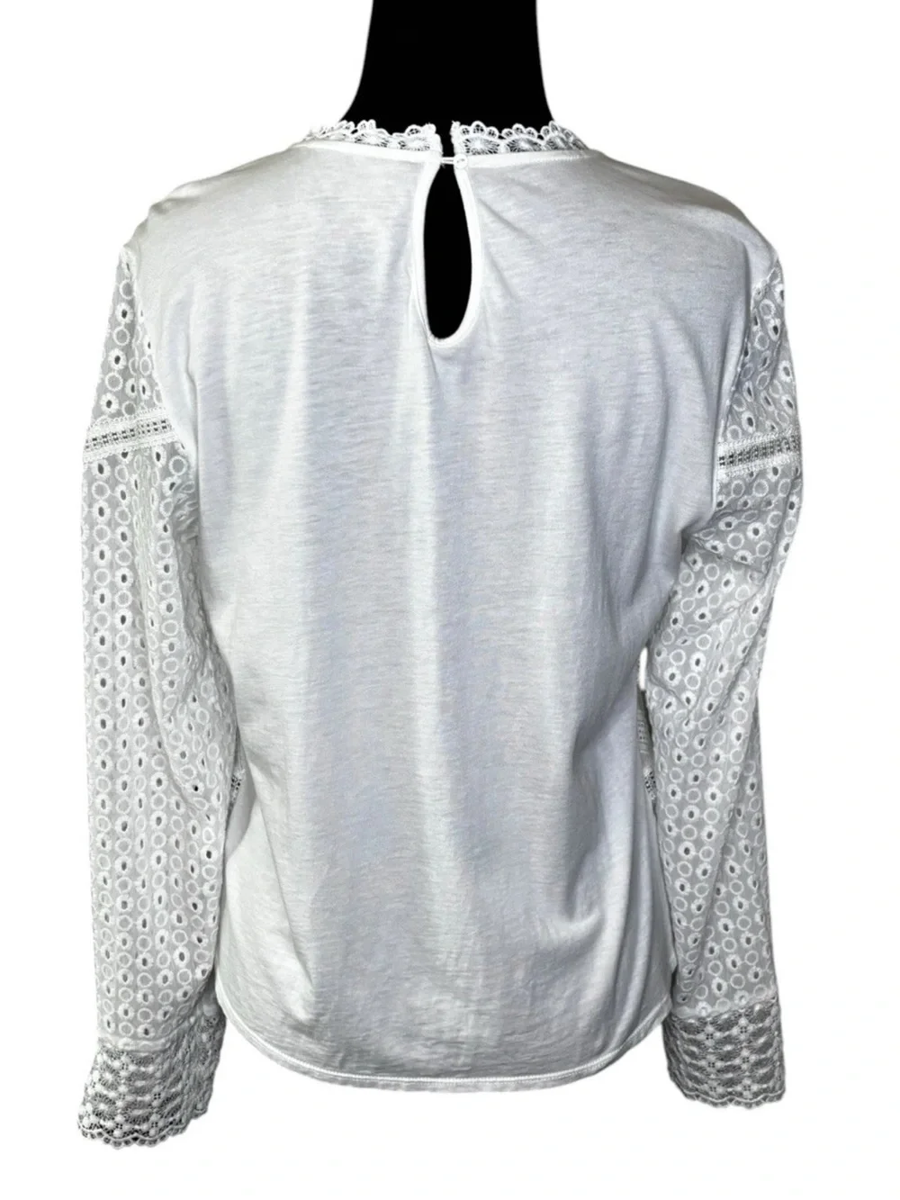 Anthropologie x James Coviello Burnham Lace Top White S Small Cottagecore